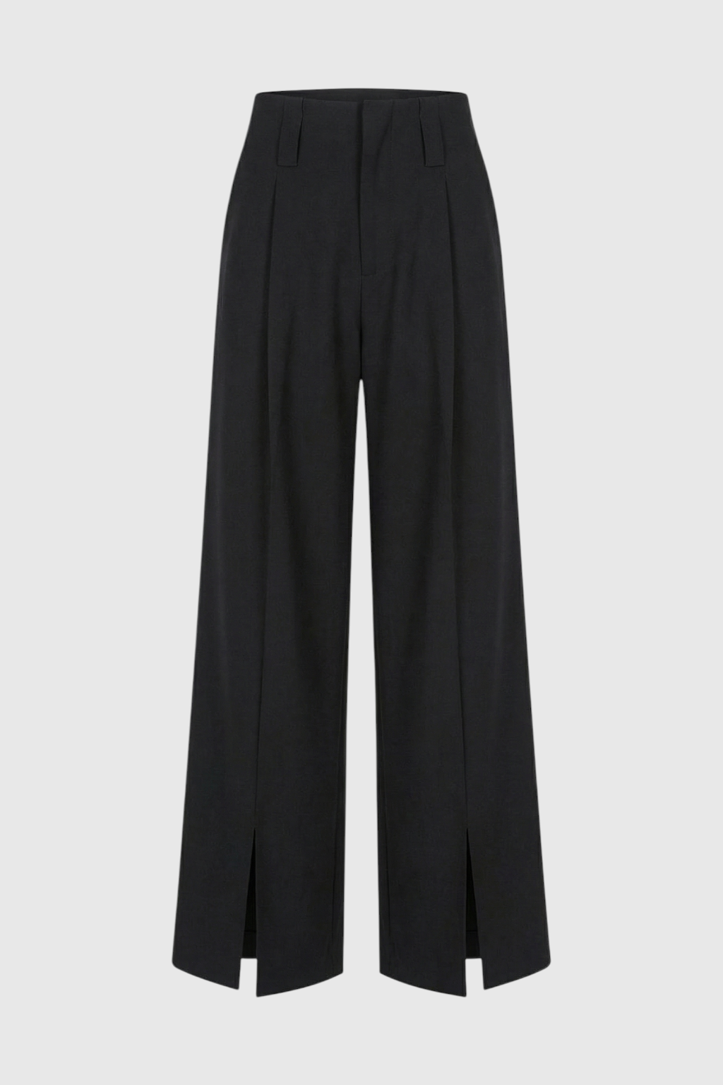 Vrouwen Hoge Taille Grijs Geplooide Broek