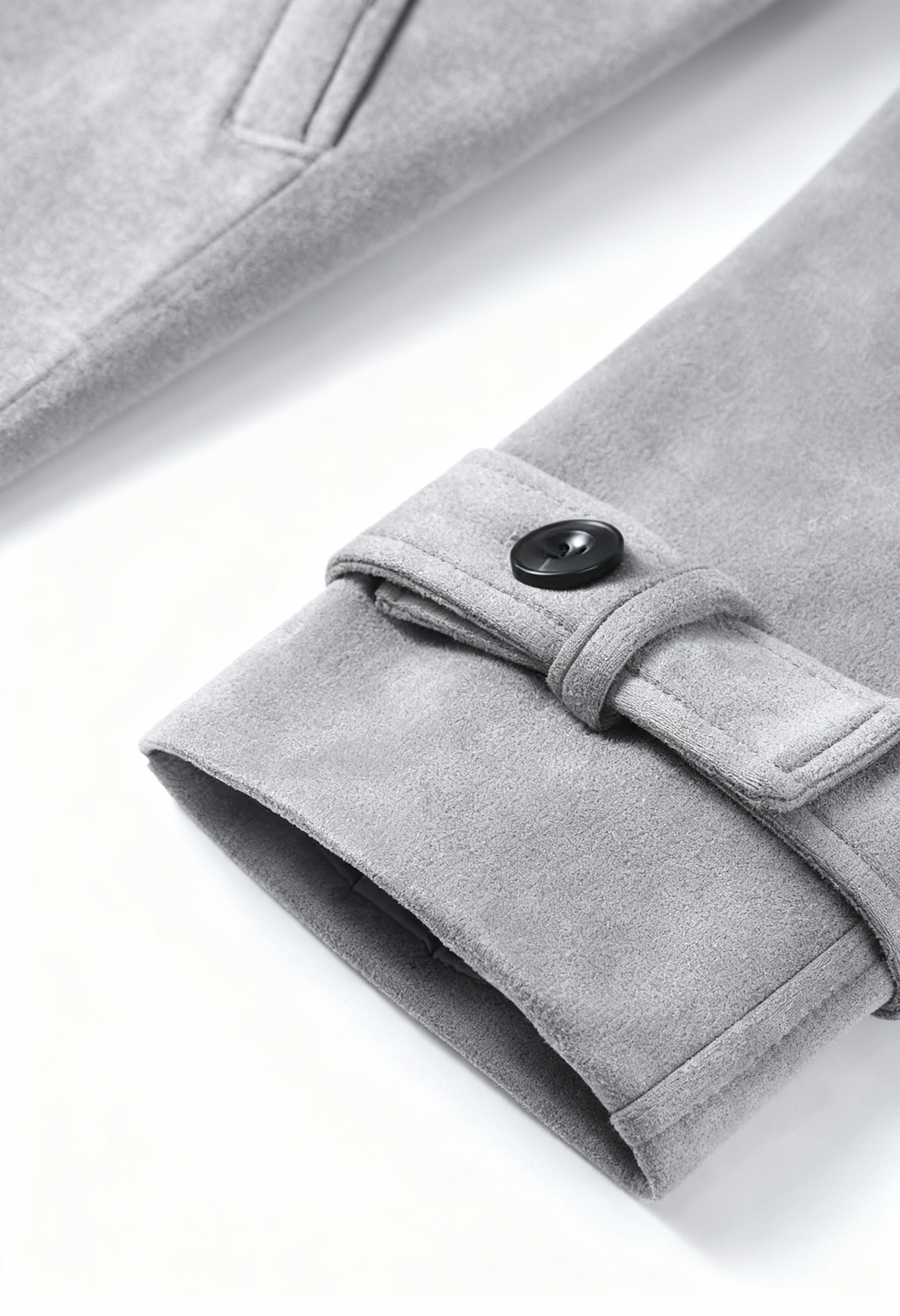 Vrouwen Lange Grijs Jas met Riem