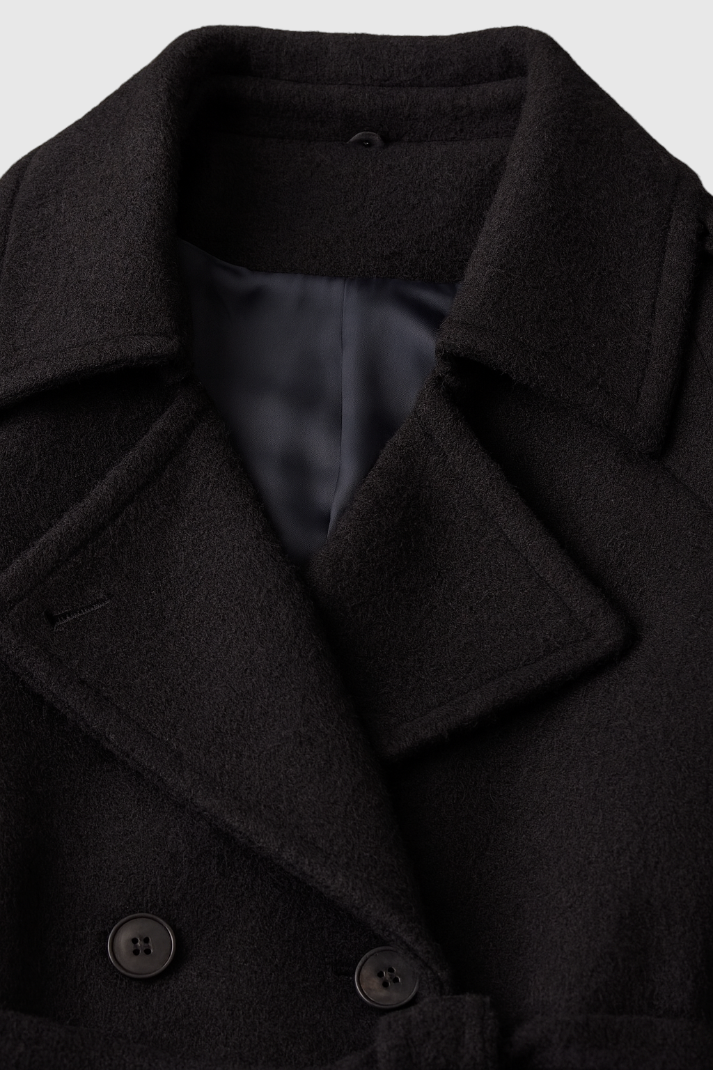 Vrouwen Lange Zwart Jas met Riem