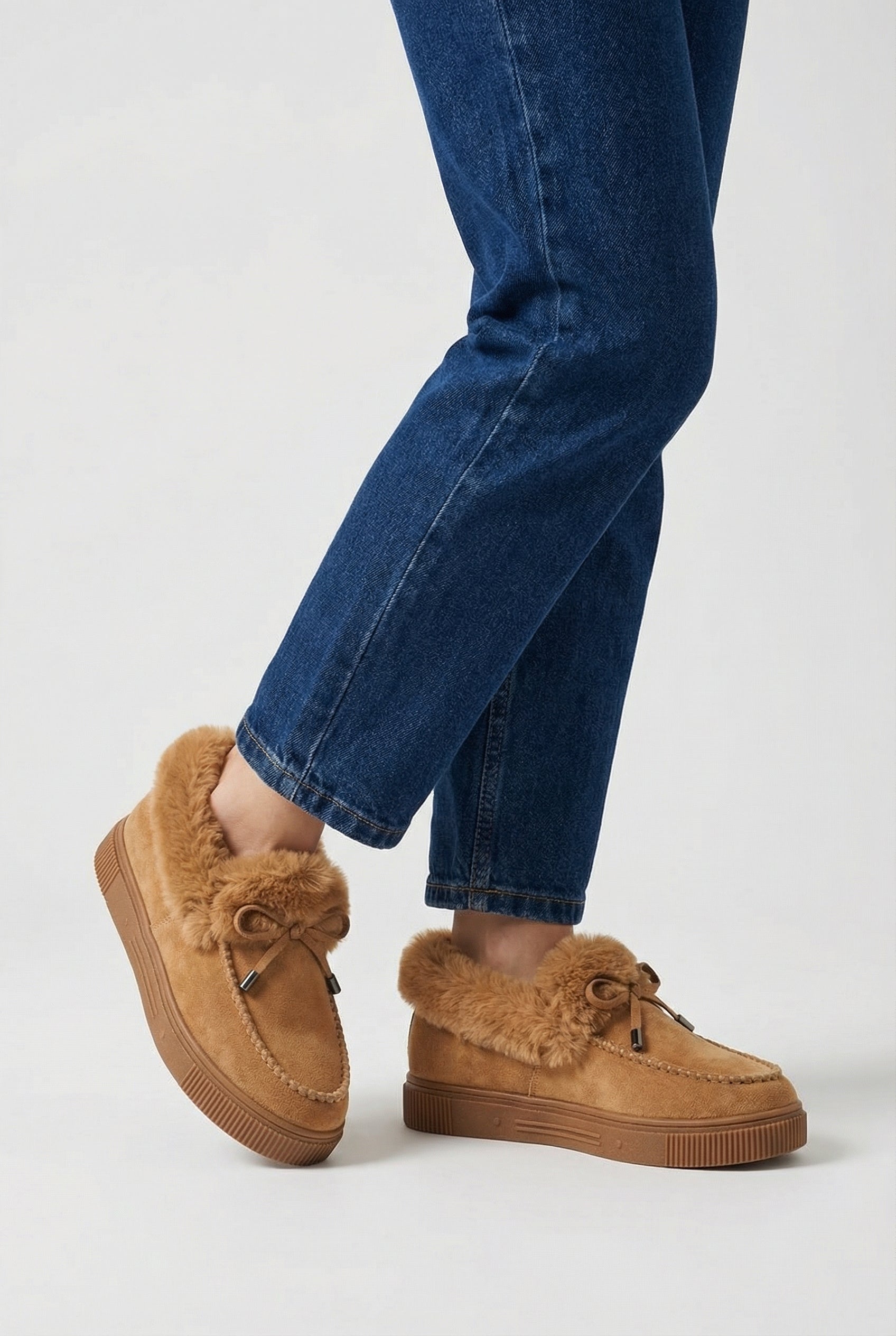 Women's Cozy Light Brown Snow Boots