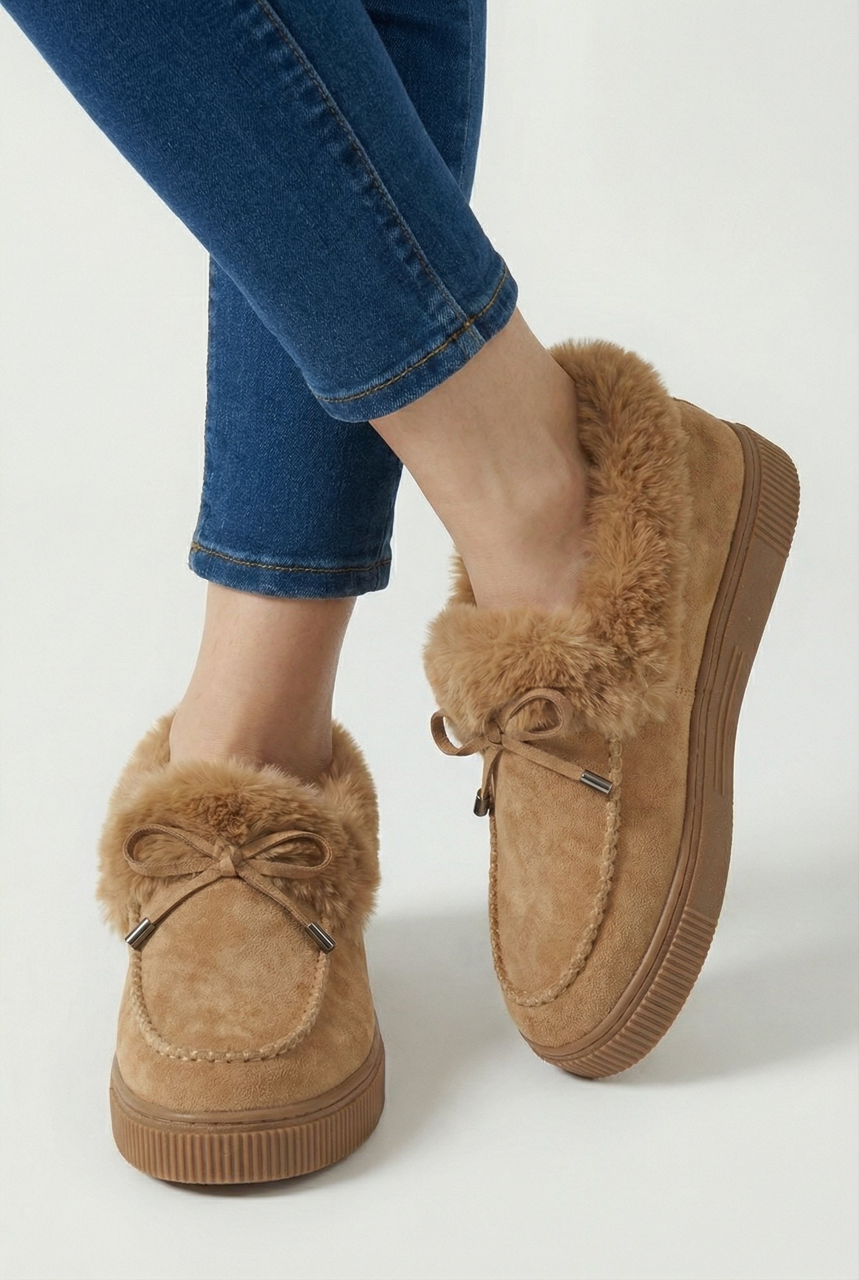 Women's Cozy Light Brown Snow Boots