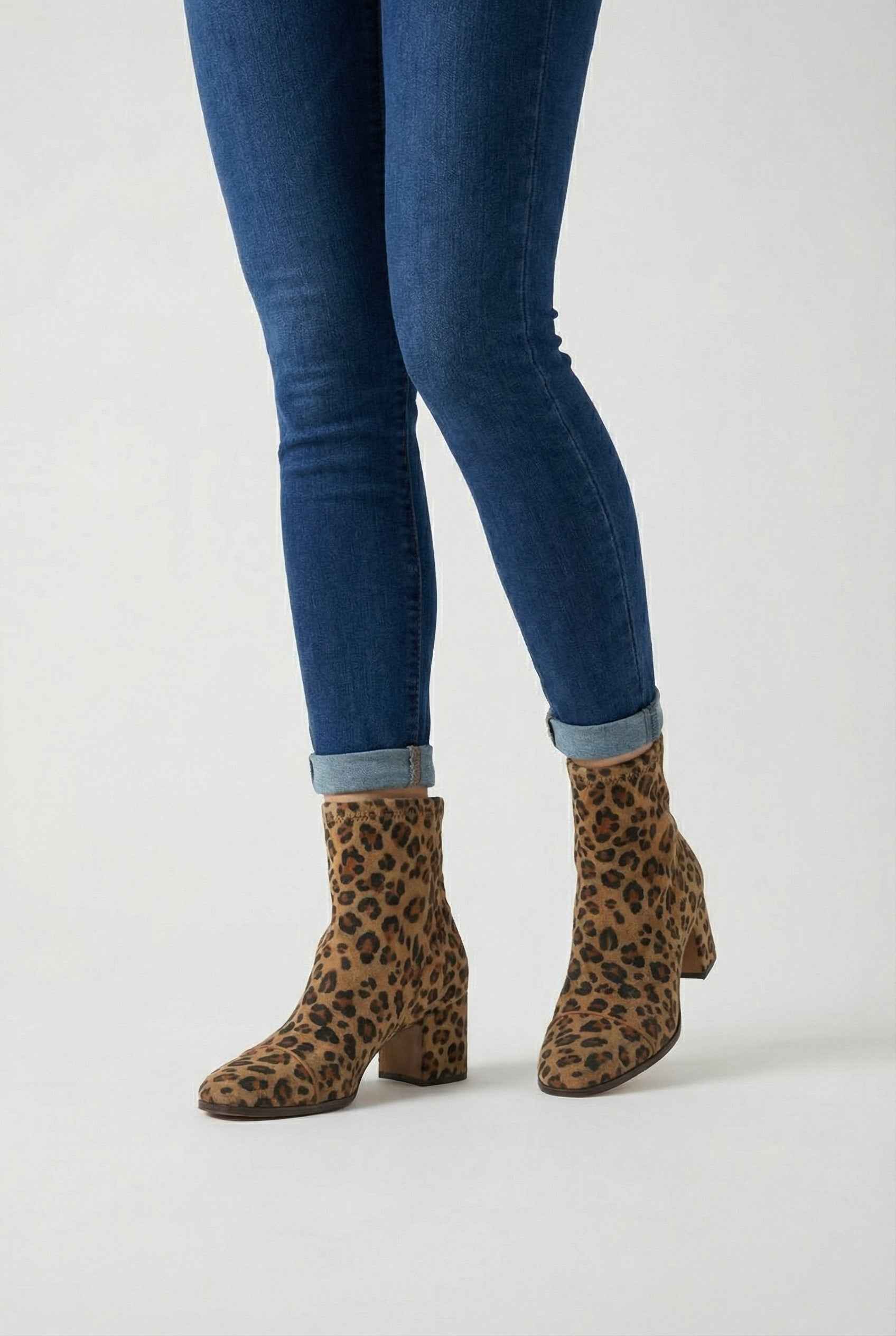 Red Retro Mid-Calf Boots for Women with Statement Heel