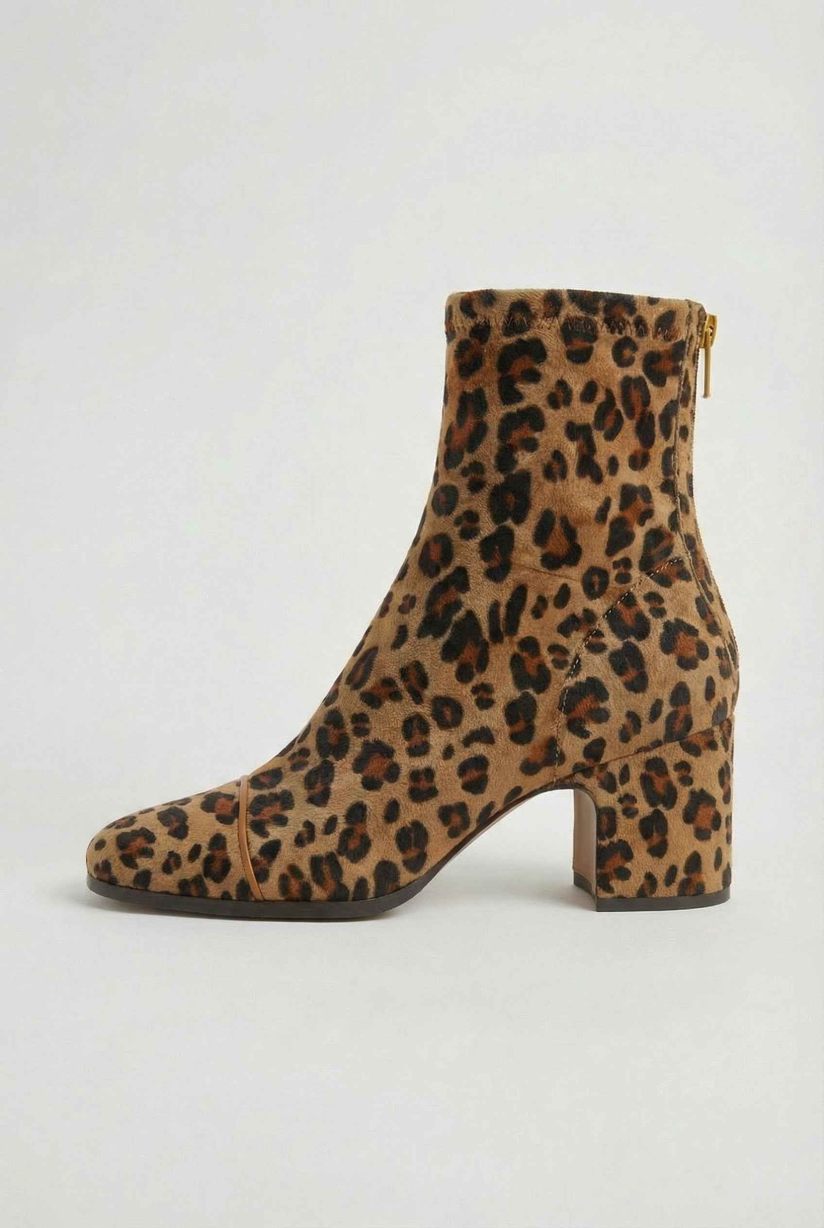 Red Retro Mid-Calf Boots for Women with Statement Heel