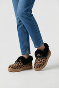 Damskie zimowe buty w panterkę