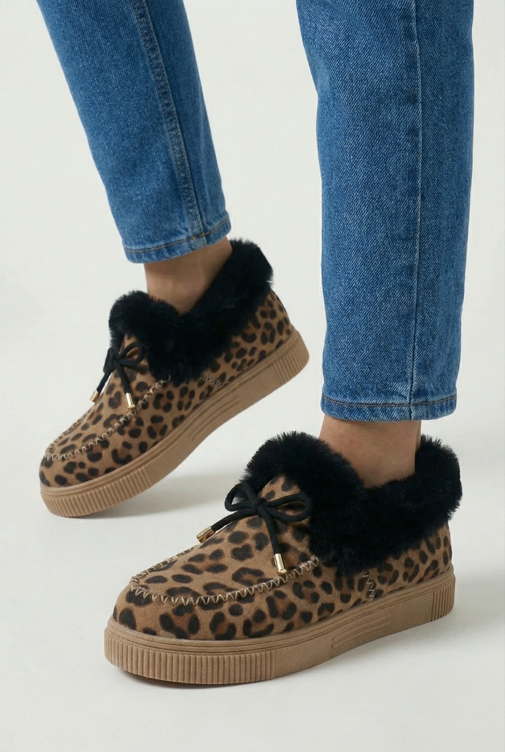 Women's Leopard Print Winter Boots