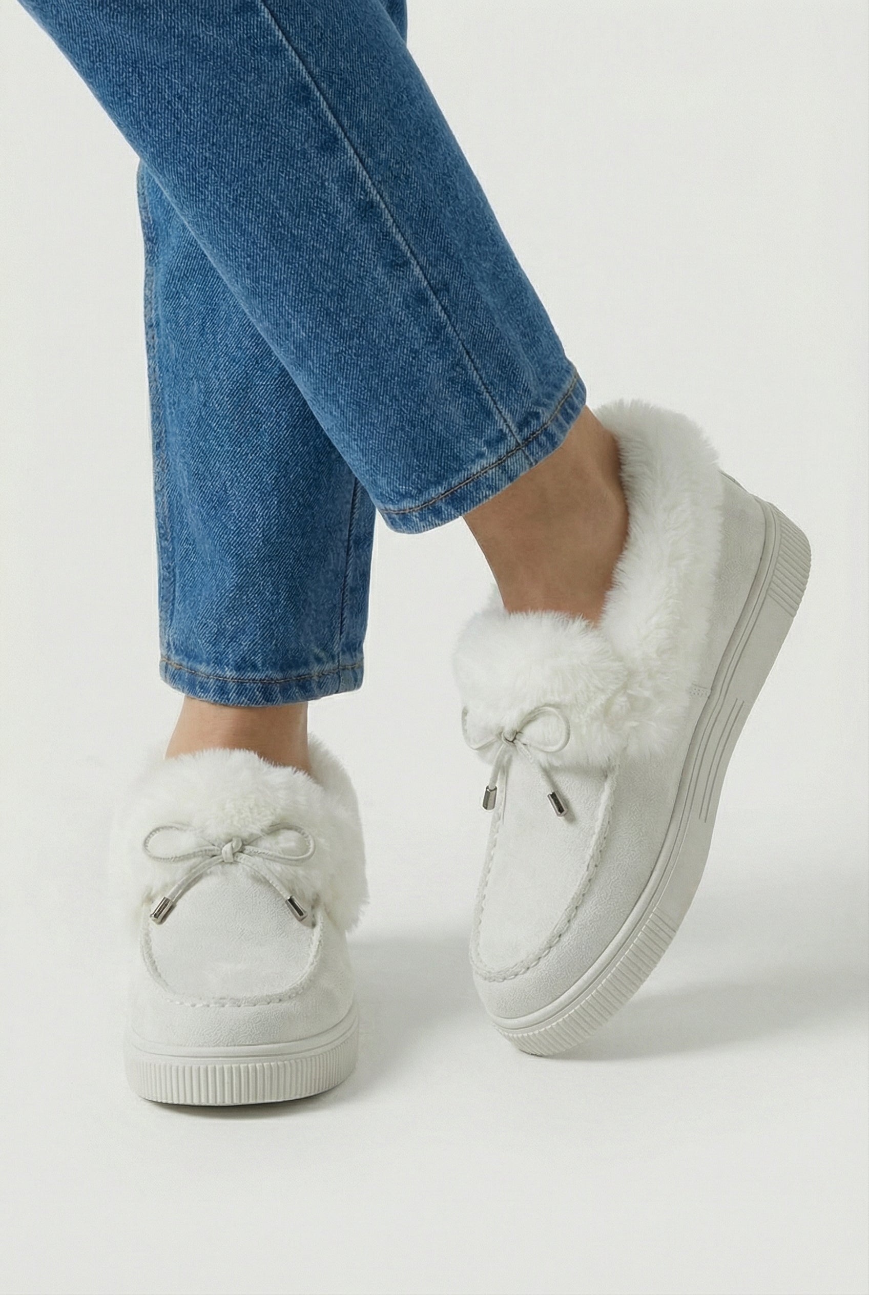 Women's White Insulated Winter Boots