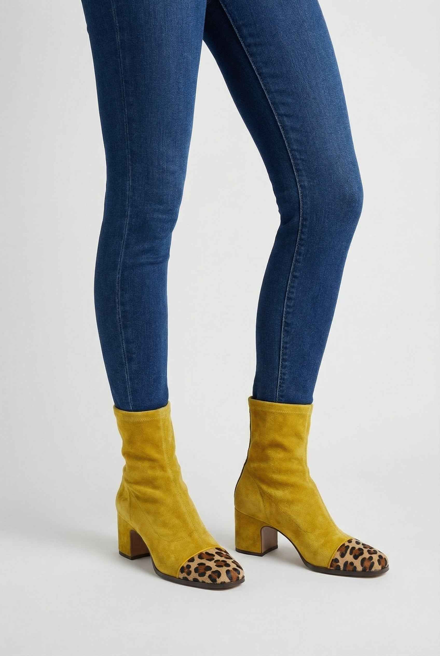 Purple Retro-Style Women’s Mid-Calf Boots