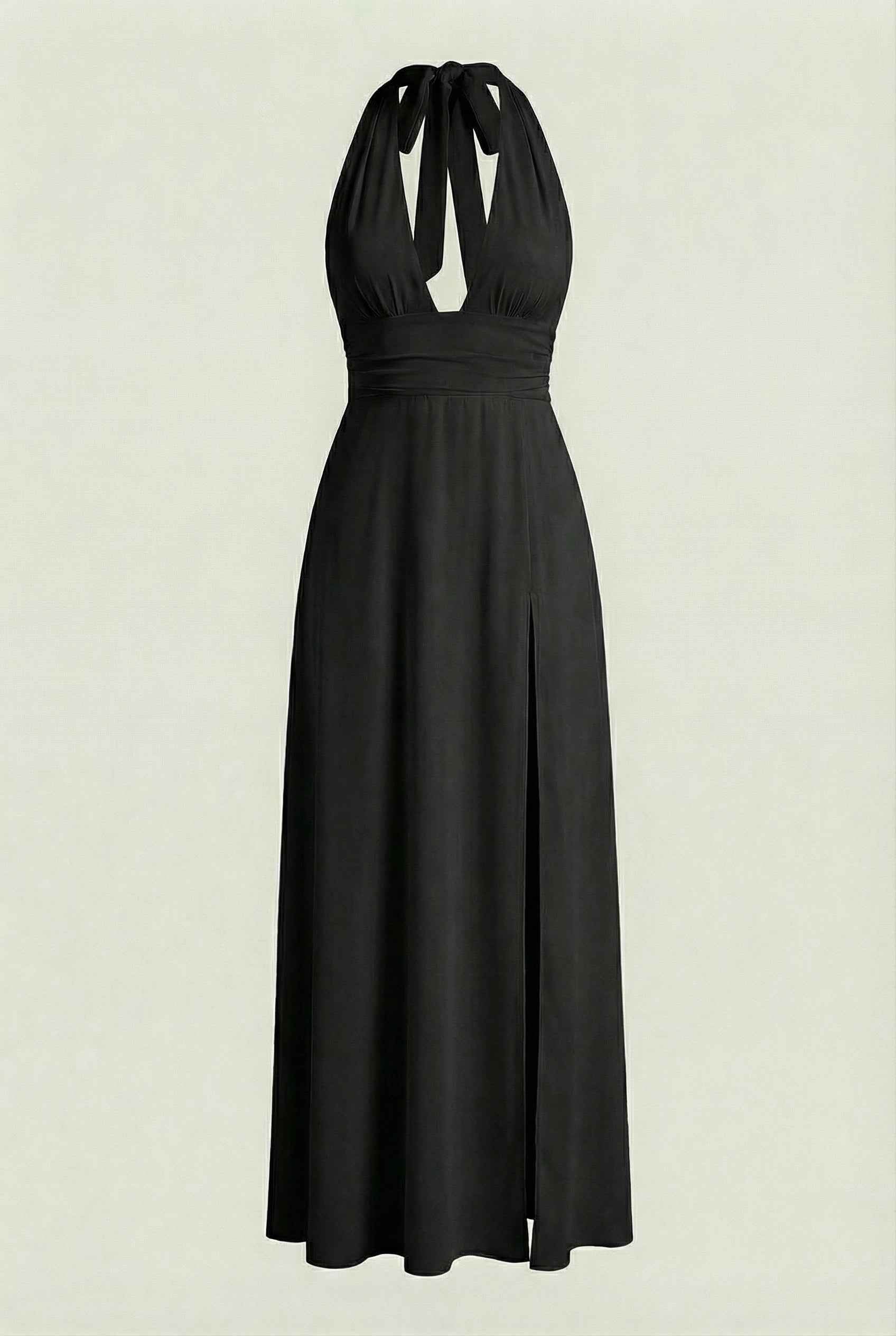 Women’s Black Halter Neck Maxi Dress 