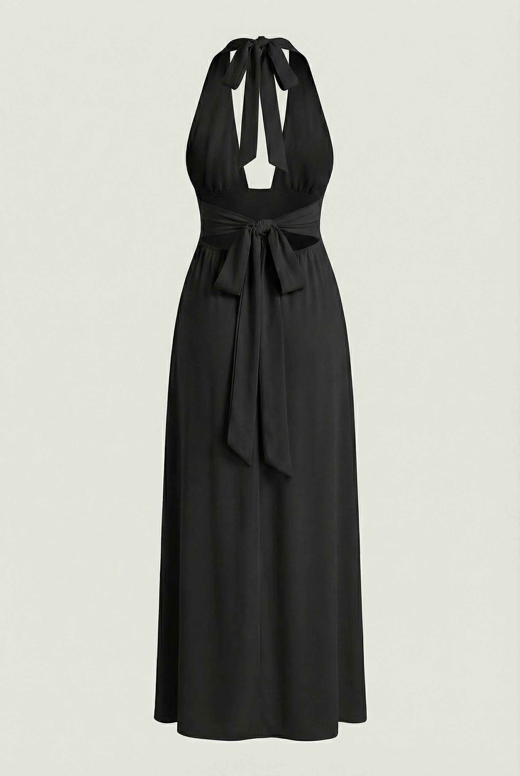 Women’s Black Halter Neck Maxi Dress