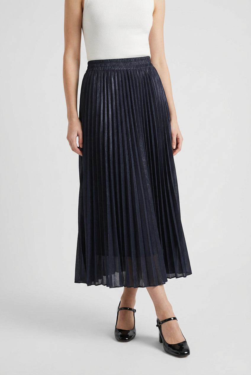 Women's Black Pleated Skirt