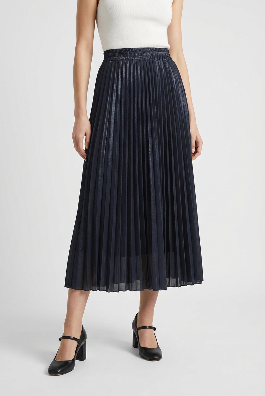 Women's Black Pleated Skirt