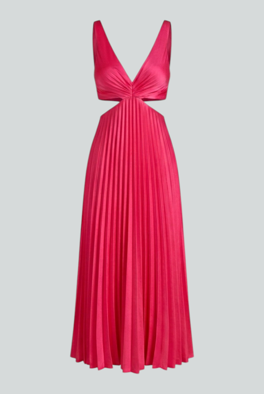 Women’s Blush Pink Pleated Dress – Feminine Flow for Special Moments
