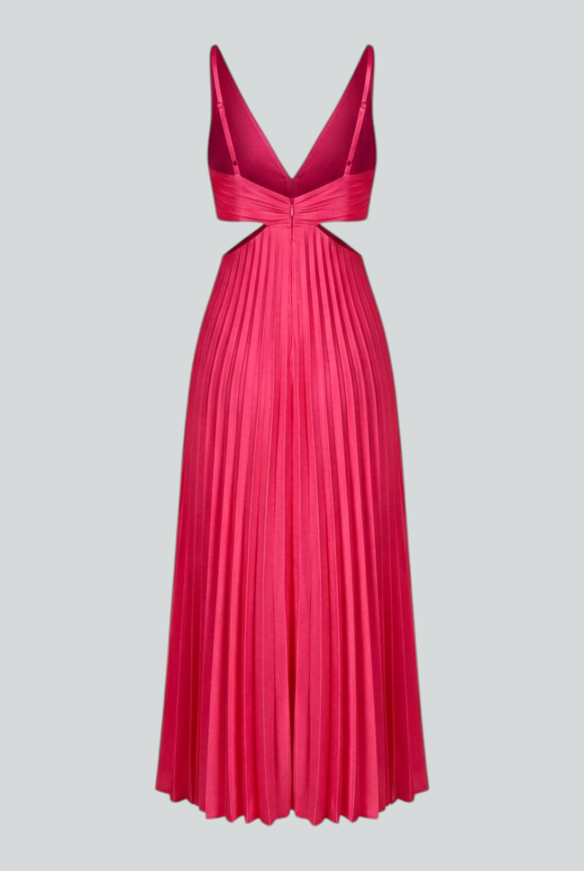 Women’s Blush Pink Pleated Dress – Feminine Flow for Special Moments