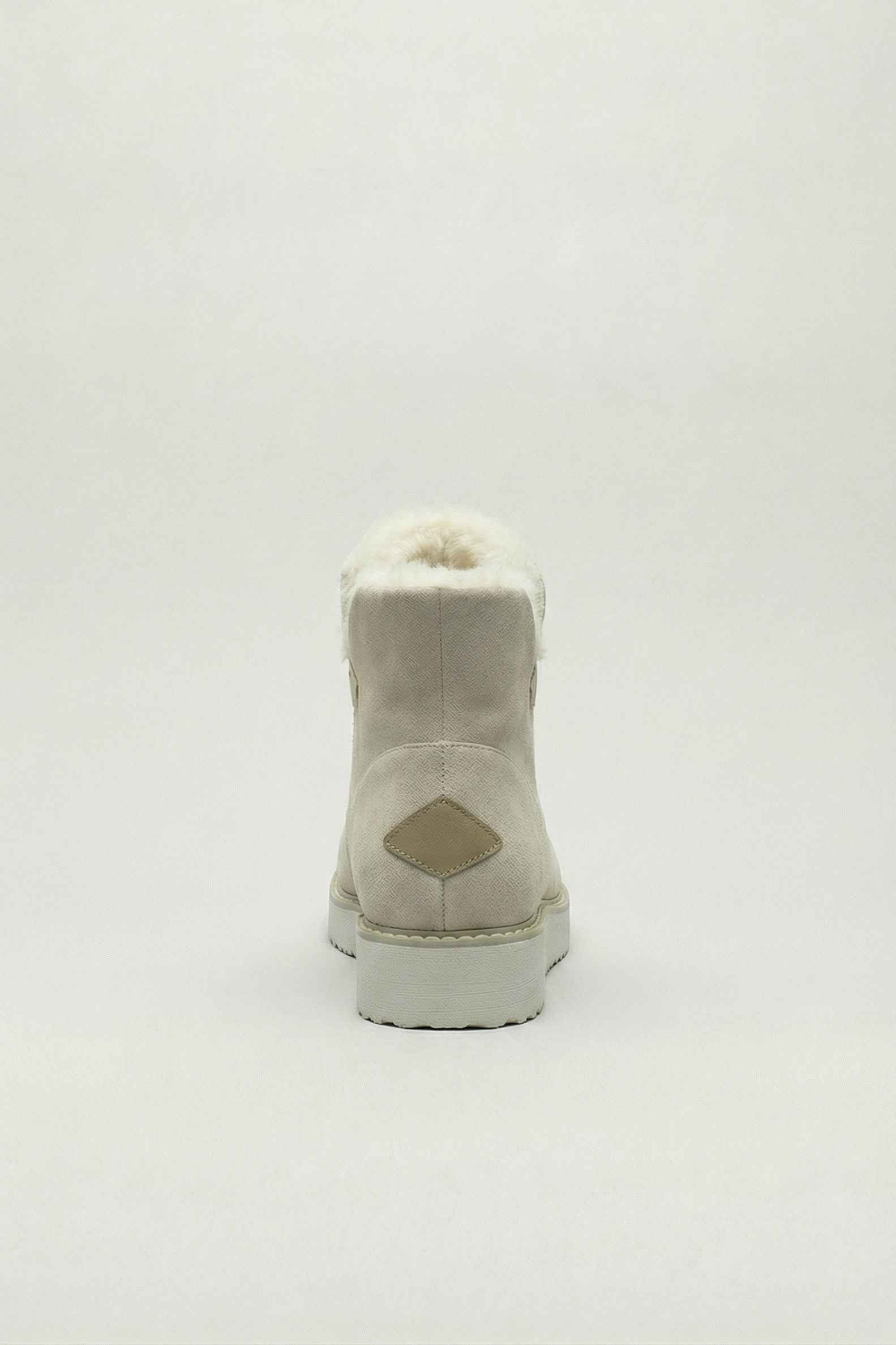 Women’s Elegant Beige Winter Ankle Boots