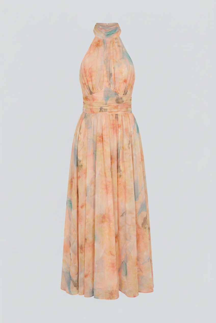 Women's Halterneck Maxi Dress for Summer