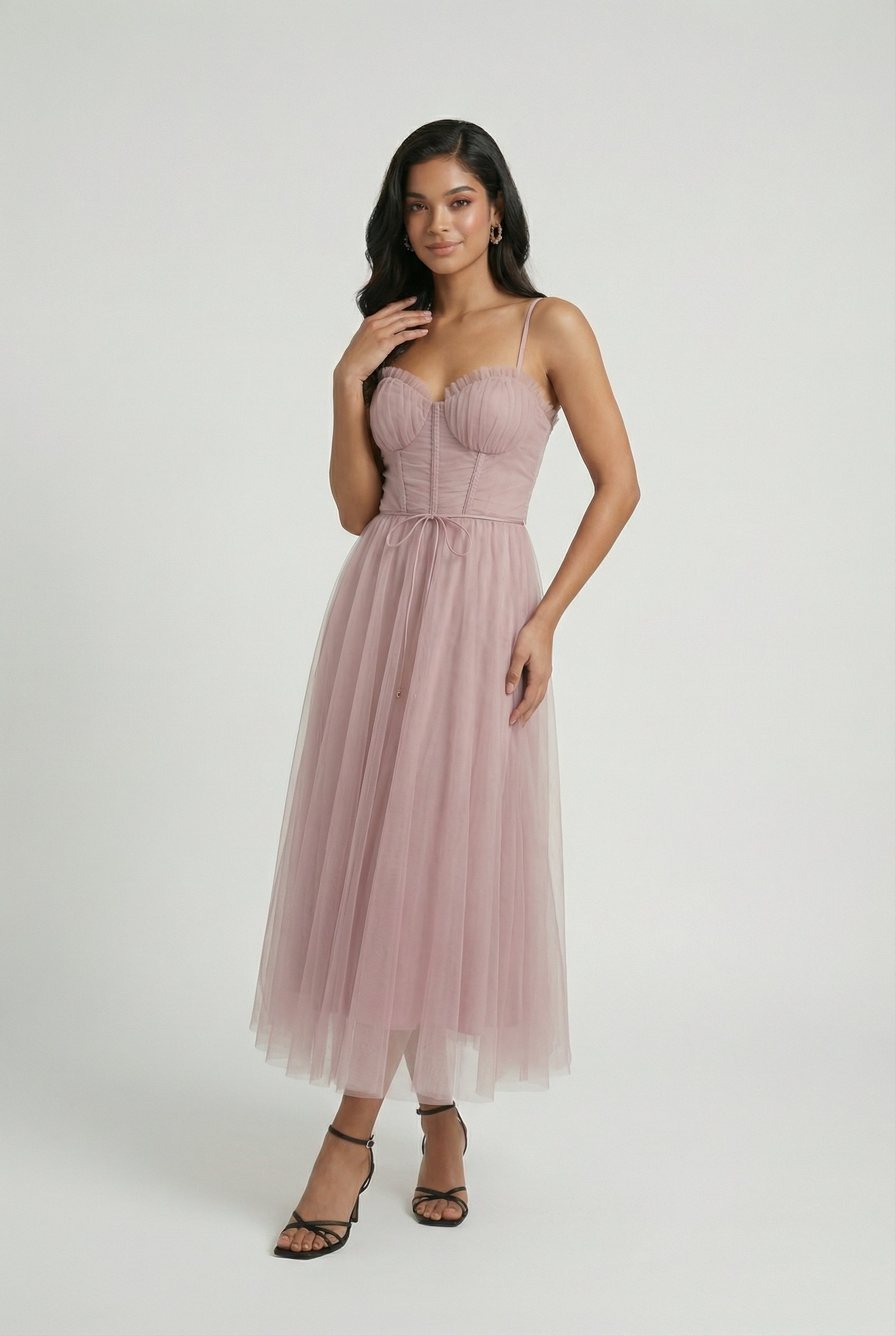 Women’s Pink Sleeveless Midi Dress
