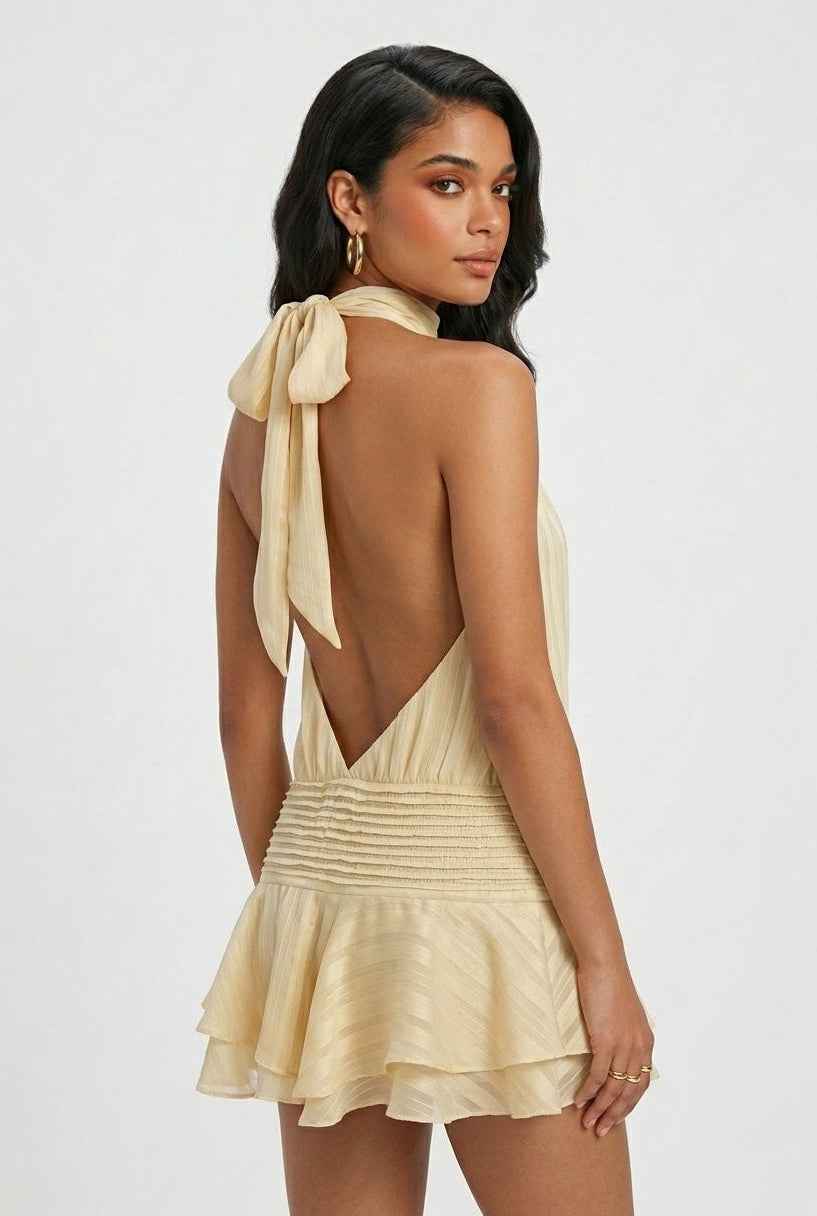 Women’s Radiant Yellow Mini Summer Dress – Playful & Feminine Warm-Weather Style