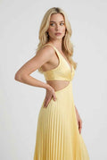 Women’s Sunlit Pleated Dress – Flowing Elegance for Warm Days