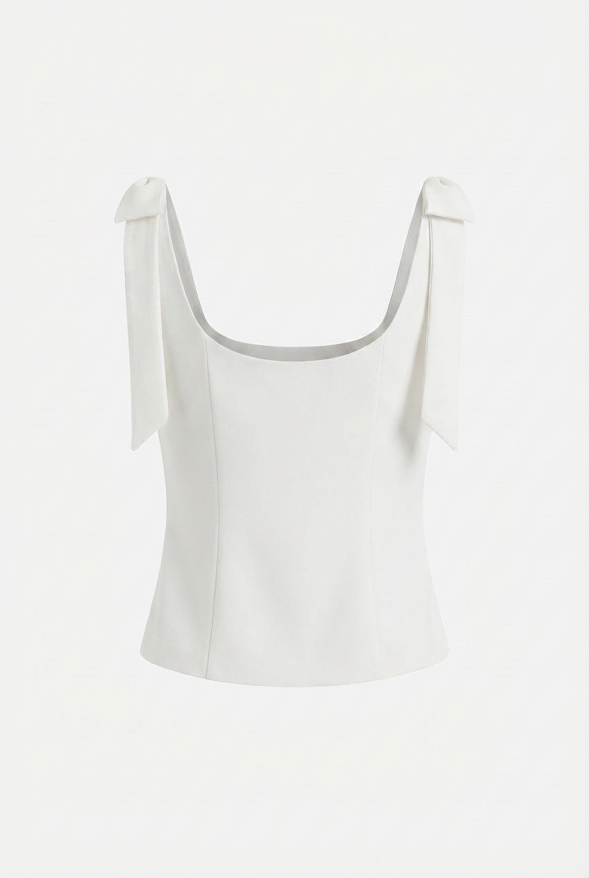 Women's Cami Top - White Slim Top