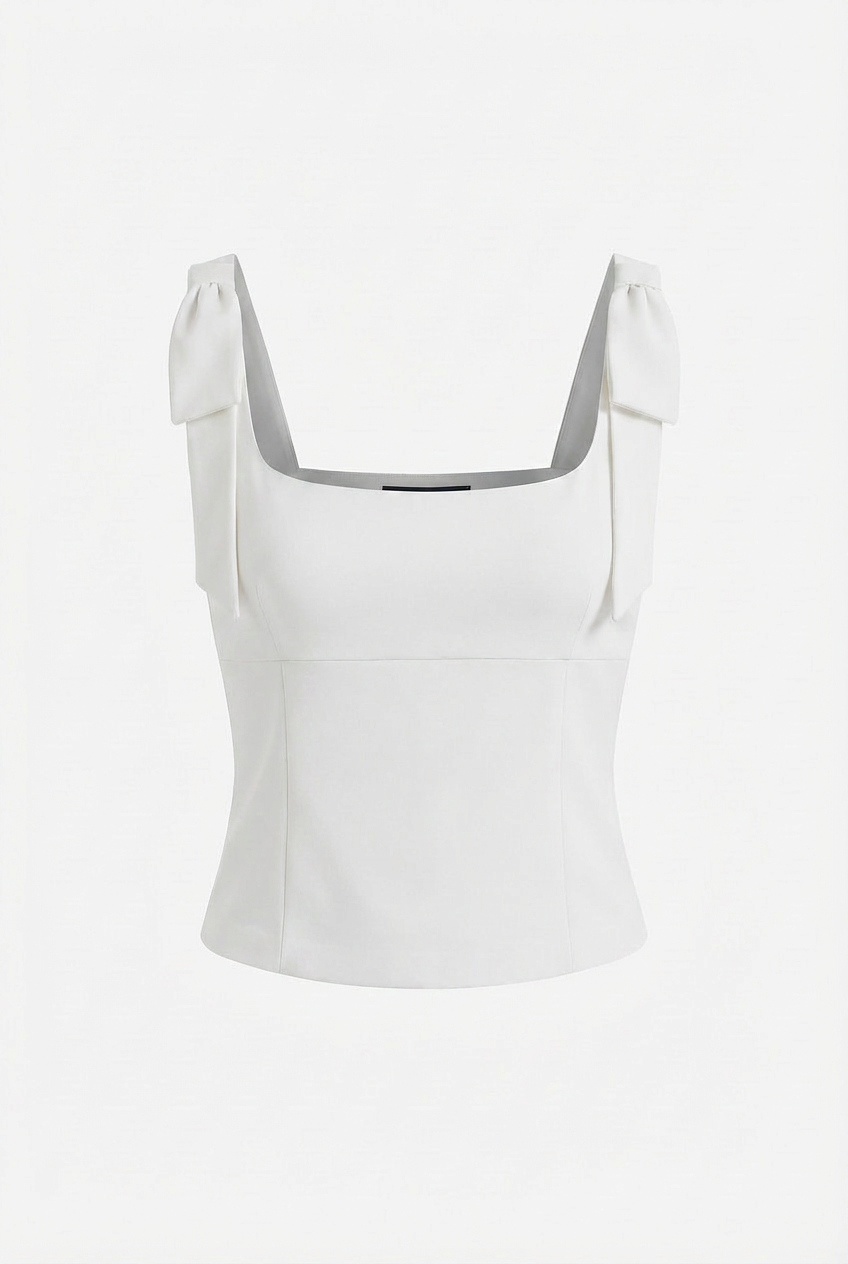 Women's Cami Top - White Slim Top
