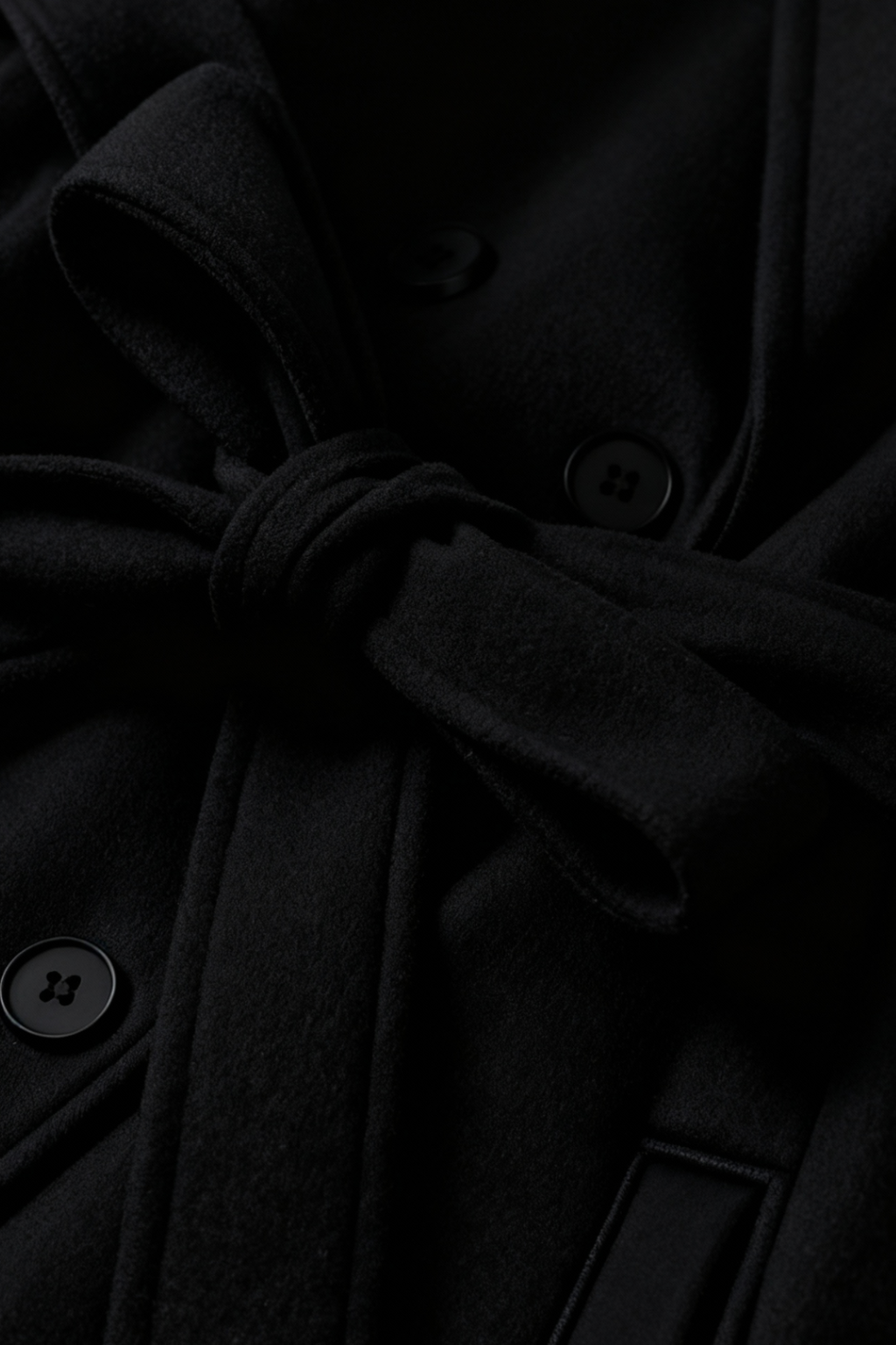 Zwarte Lange Trenchcoat