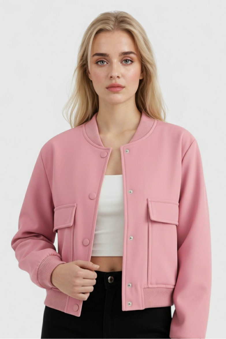 Dames Elegante Bomberjack - Roze